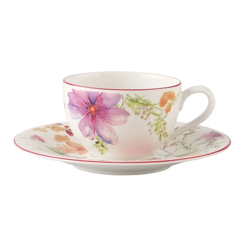 

Creative coffee cup and saucer set ceramic European high-end purple fascination