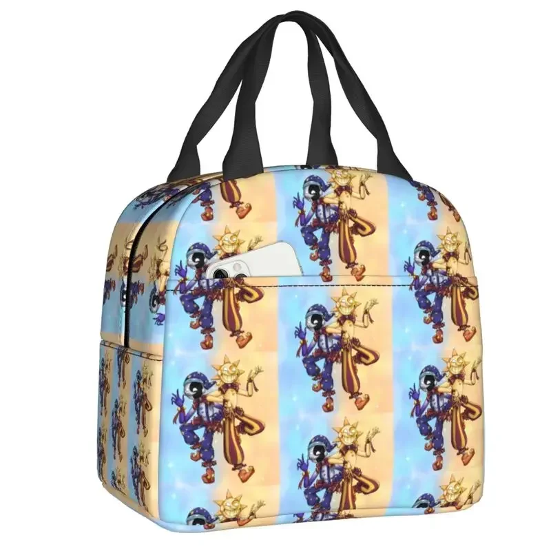 SunDrop و MoonDrop معزول حقيبة الغداء للمدرسة مكتب Fnaf الأمن الخرق المحمولة الحرارية برودة علب الاغذية النساء الأطفال