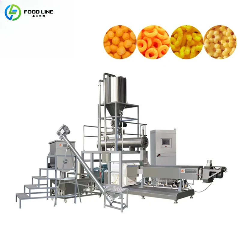 Customized Full Automatic Puffed Food Production Line Easy Operation Snack Extrusion Equipment for Factory Use