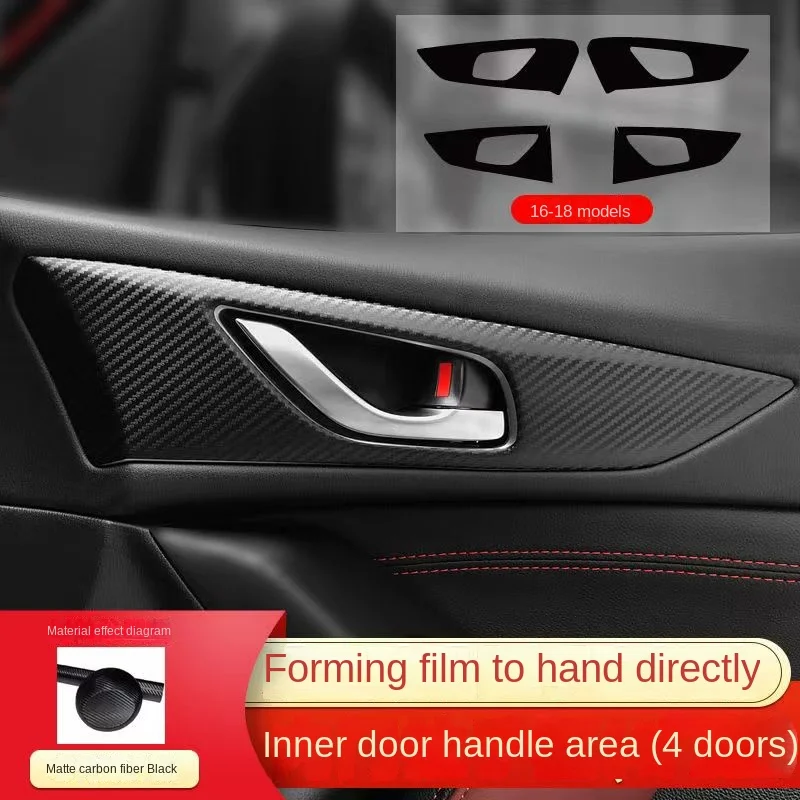 Interieurdecoratiesticker van koolstofvezel voor Mazda CX-4 2016-2021 Centrale bediening, versnellingspook, deurpaneel en raamschakelaar