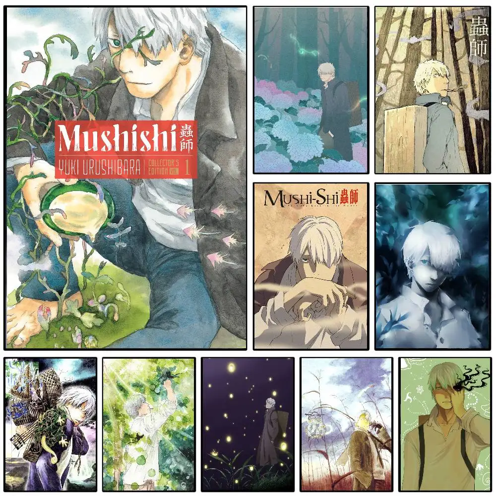 Mushishi Anime Posters Living Room Bar Cafe Quality Canvas Vintage Style Comics Painting Art Home Wall Decor Picture