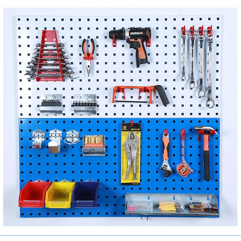 Leke Pegboard Wall Mount Tools Display Stand Garage Hardware Muur Tool Display Metalen Pegboard