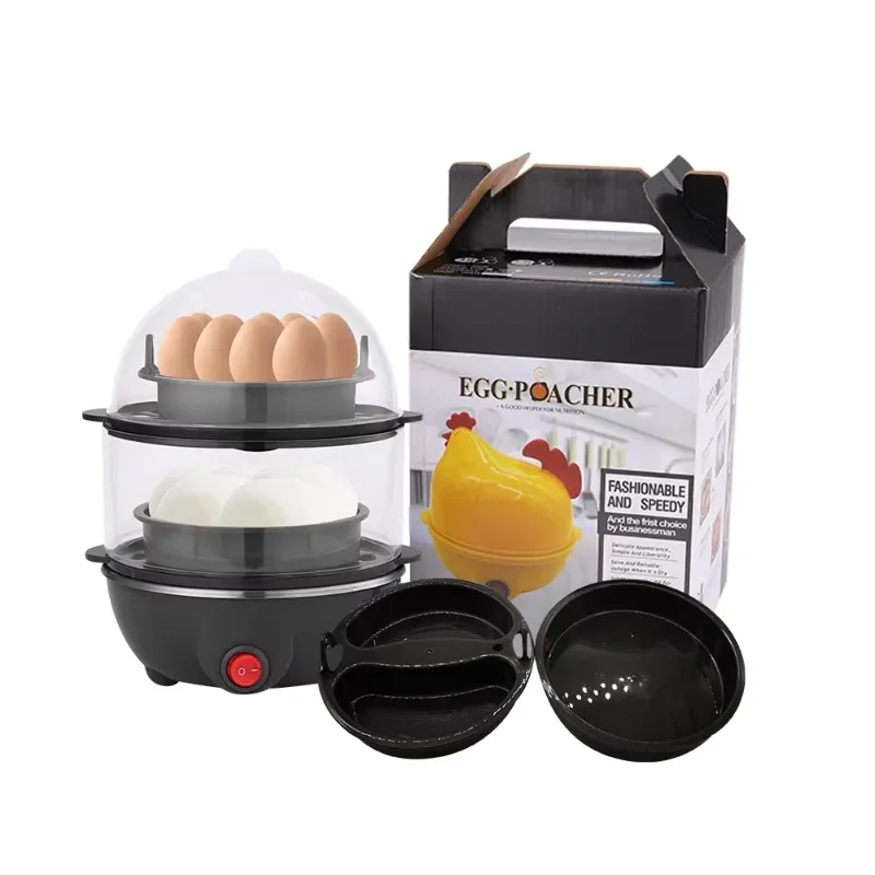 High Quality Home Portable Automatic Mini Egg Cooker Machine Electric Stainless Steel Boiler Deluxe Rapid Egg Cooker