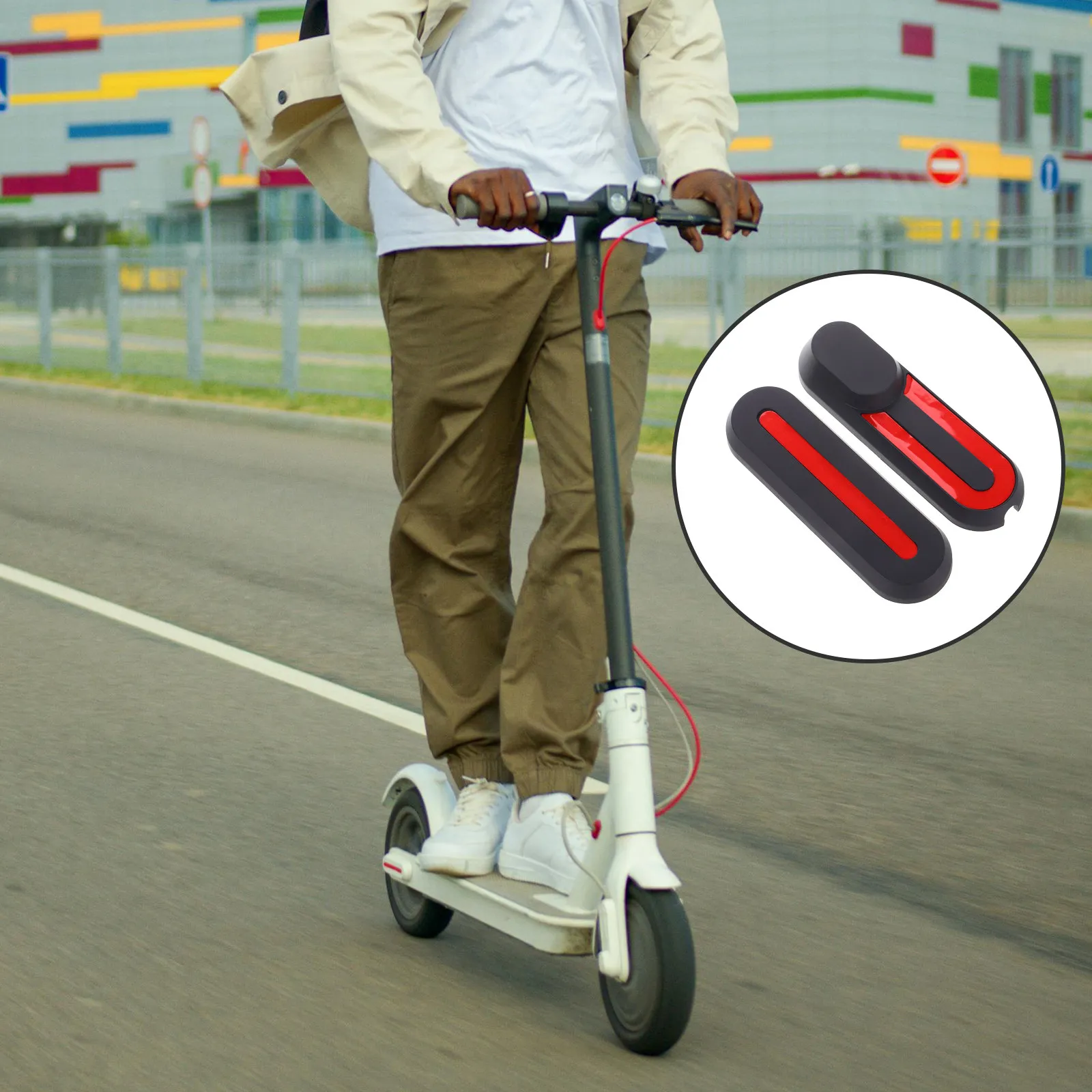 

2Pcs Electric Scooter Parts Front Side Wheel Cover Scooter Wheel Hub Protective Cap Front Decorative Accessory