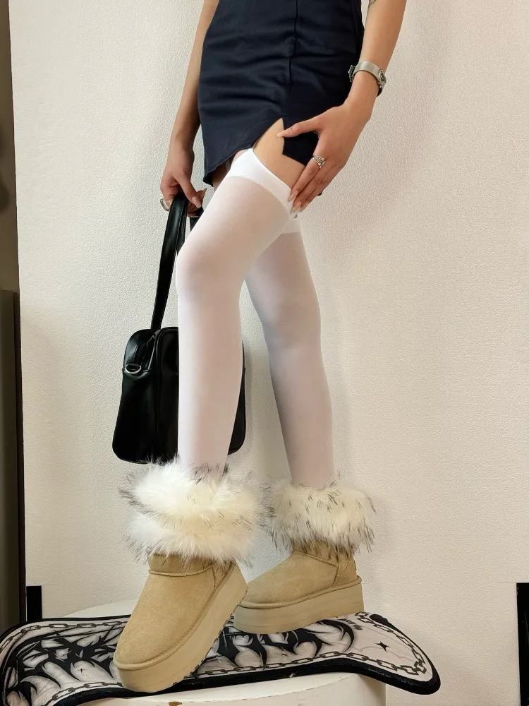 Thin Suspenders Stockings Women Over-The-Knee Thigh High Summer Breathable Japanese Long Socks  Velvet Lolita JK