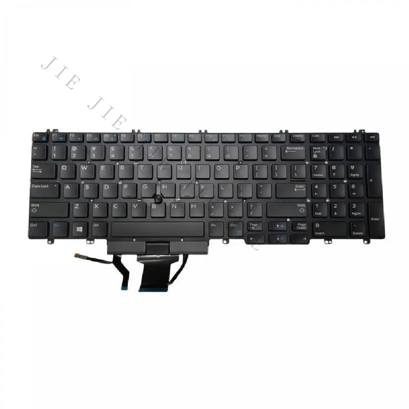 SA+US Layout Backlit Laptop Keyboard Replacement for Dell Precision 7530 7540 7730 7740 P/N 0266YW 266YW