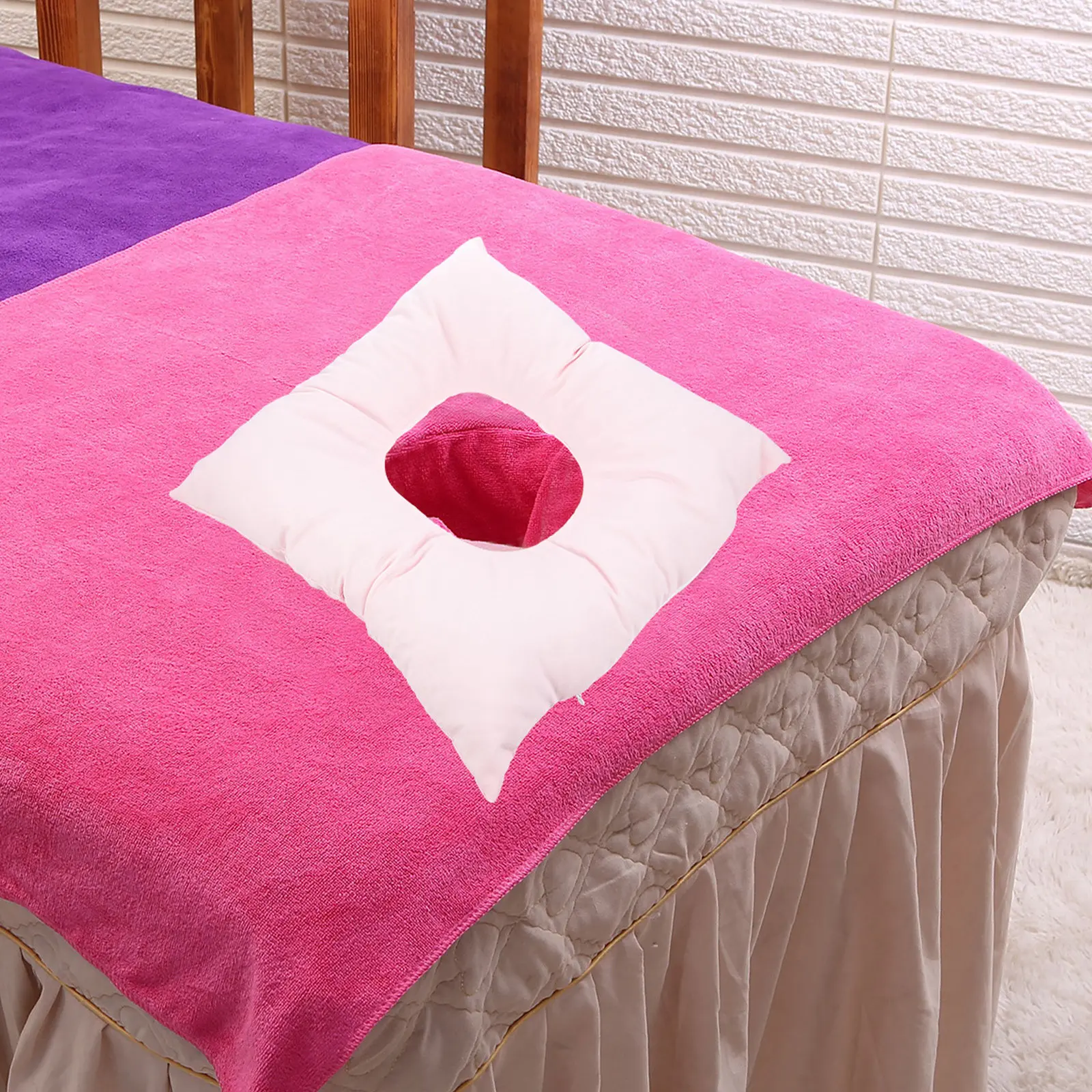 

2 шт. подушек для массажа в салоне красоты - подушка для лица с отверстием для спа-процедур, поддерживающая голову при лежачем положении - эргономичный подголовник для домашнего массажа