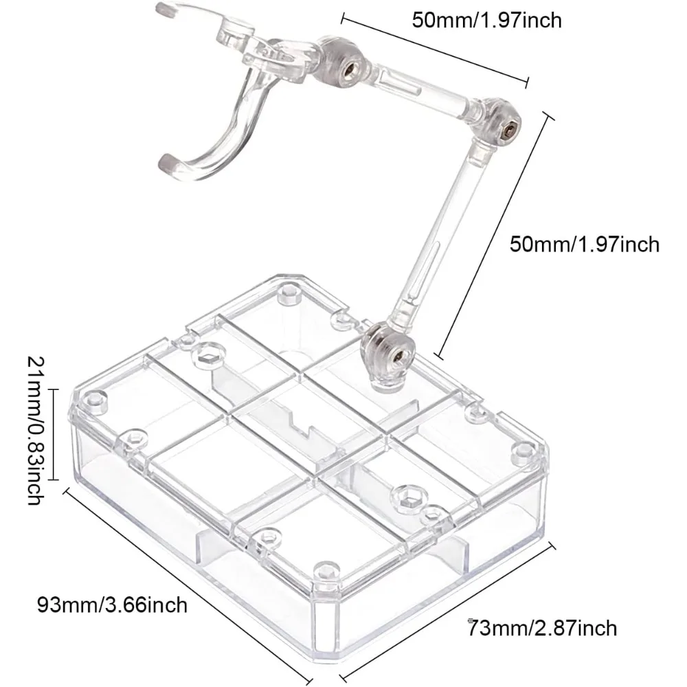 Action Figure Stand with Thickened Base Bracket Assembly Action Figure Display Holder Doll Model Support Stand with Three-Claw