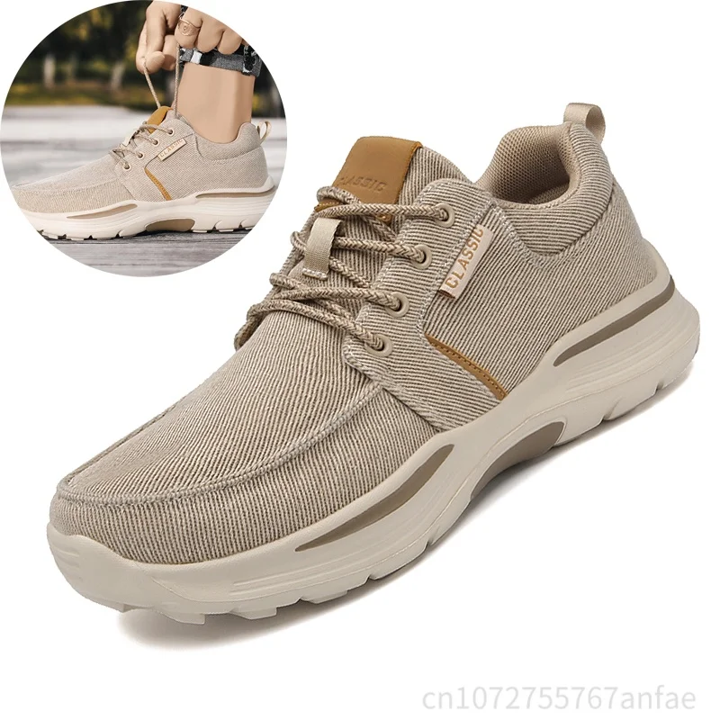 Men's Casual Shoes Canvas Breathable Loafers New Male Comfortable Outdoor Walking Shoes Classic Men Shoes Large Size Sneakers