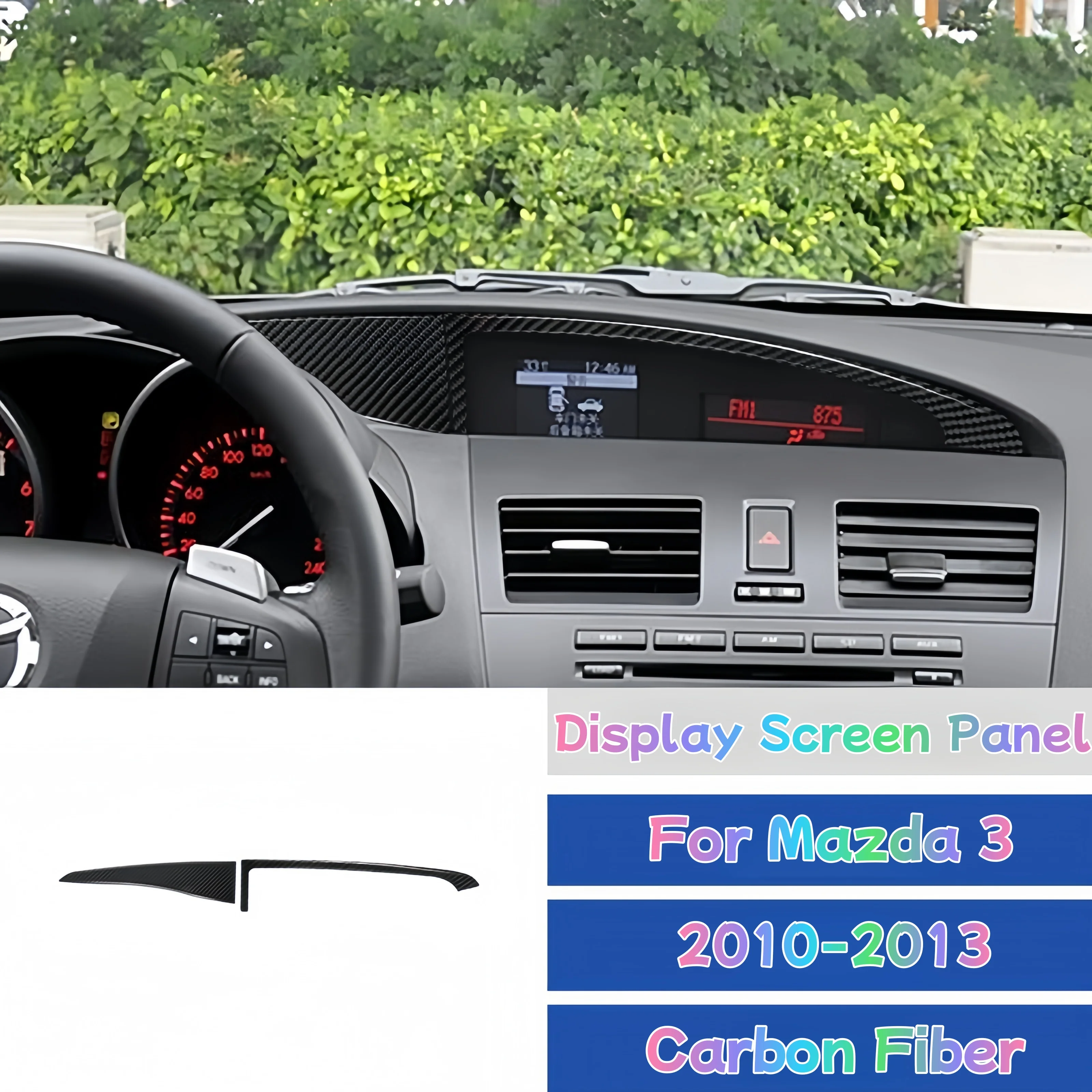 

Carbon Fiber Car Co-Pilot Storage Box Panel Trim Cover Decorative Sticker For Mazda 3 Axela 2010-2013 Accesorios Coche Interior