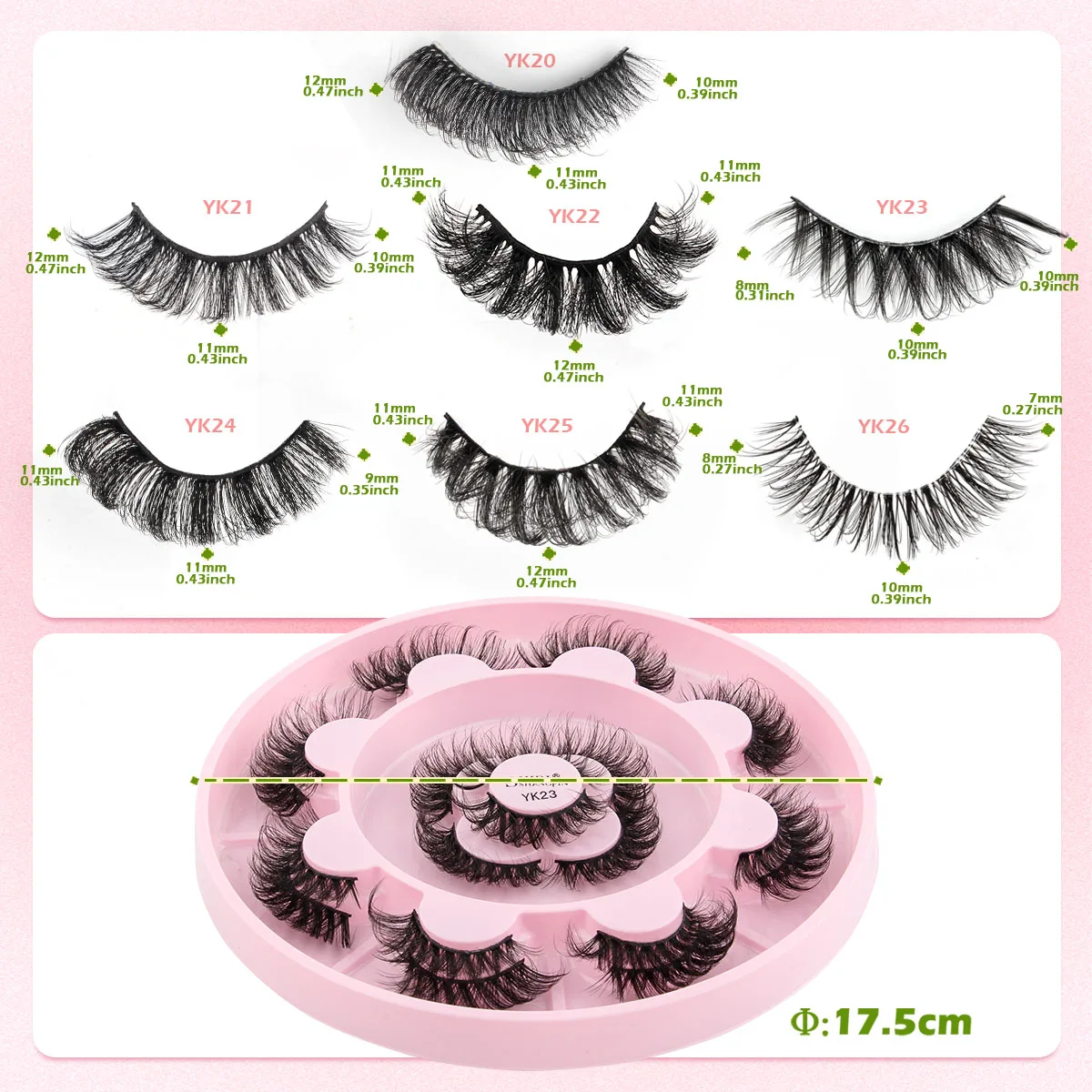 Lanjinglin 3/11 par naturalnych 3D sztuczne rzęsy puszyste sztuczne rzęsy zestaw do makeupu rzęsy z norek sztuczne rzęsy maquiagem