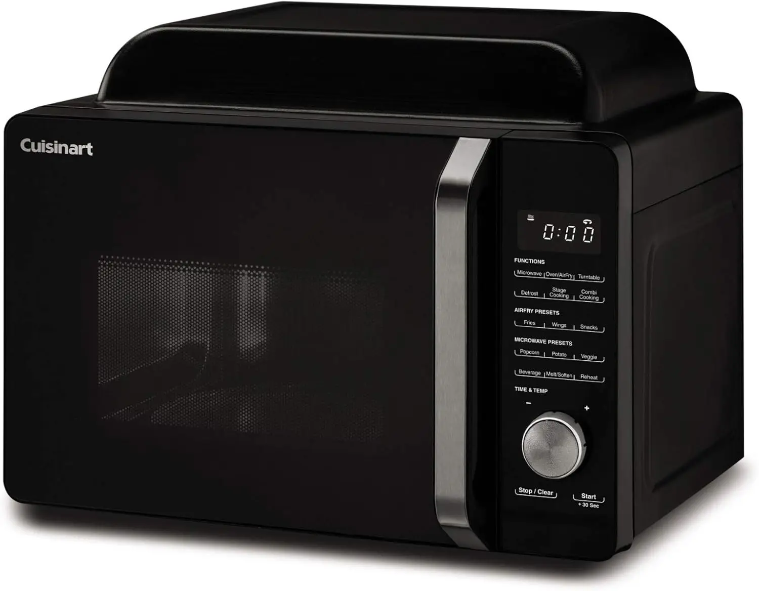 Countertop AMW-60 3-in-1 Microwave Airfryer Oven, Black，Microwave Functions: Preset Microwave Options, 11 Power Levels (0-10)