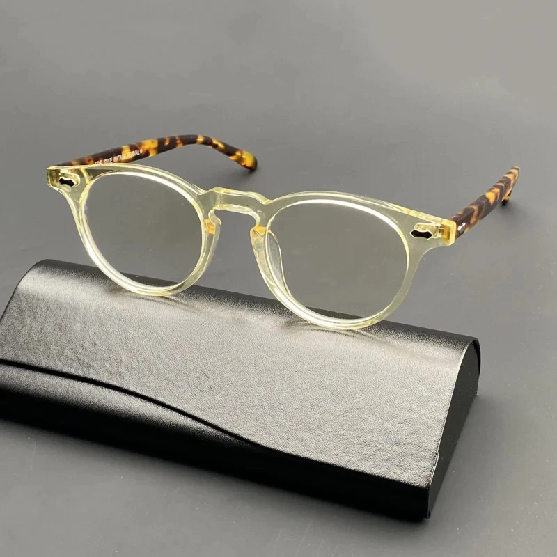 Glasses Vintage 505 Round Frame Men\'S And Women\'S Japanese Handmade Acetate Optical Glasses Frame Vintage Glasses