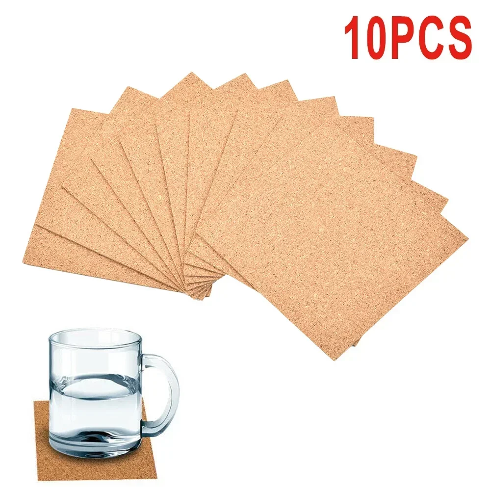 Pad Cork Mat Set Pack Replace Replacement Accessories Bar Coasters Cork DIY For Home Mat Sheet 100 X 100 X 1mm