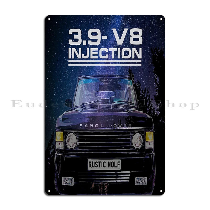 Range Rover Classic Car Bw Diecast Classic British 3.9 injection V8 injection RR Metal Plaque Garage Decoration Tin Sign Poster