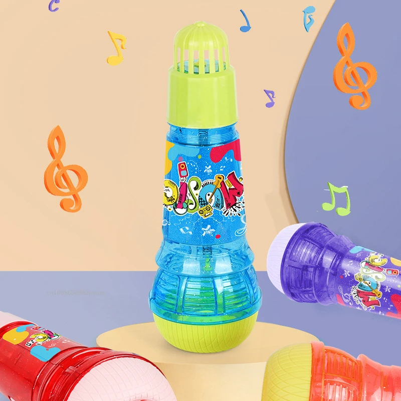 24cm grande eco crianças instrumento musical brinquedo eco microfone trocador de voz brinquedo presente aniversário crianças festa música aprendizagem brinquedo