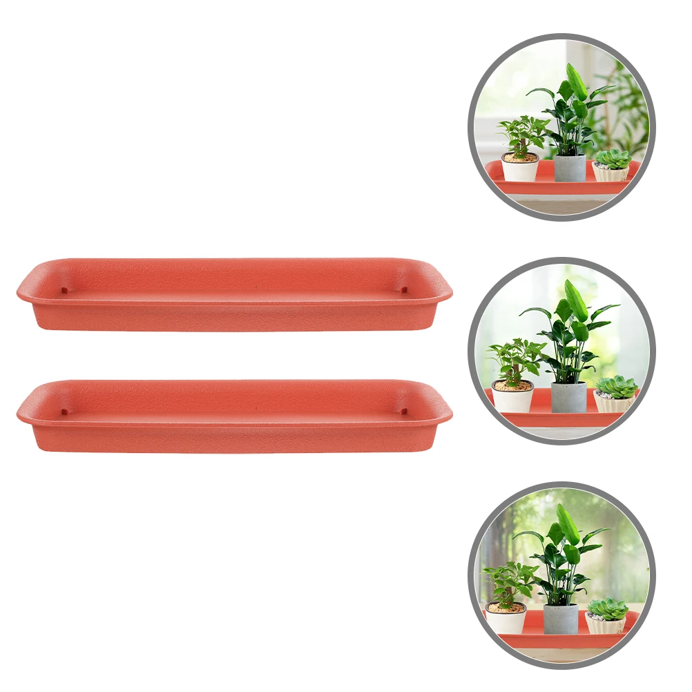 

2pcs Plant Saucer Waterproof Tray for Flower Pots Drip Trays Drainage Stand Red Pot Saucers Gardening Home Decor Plant