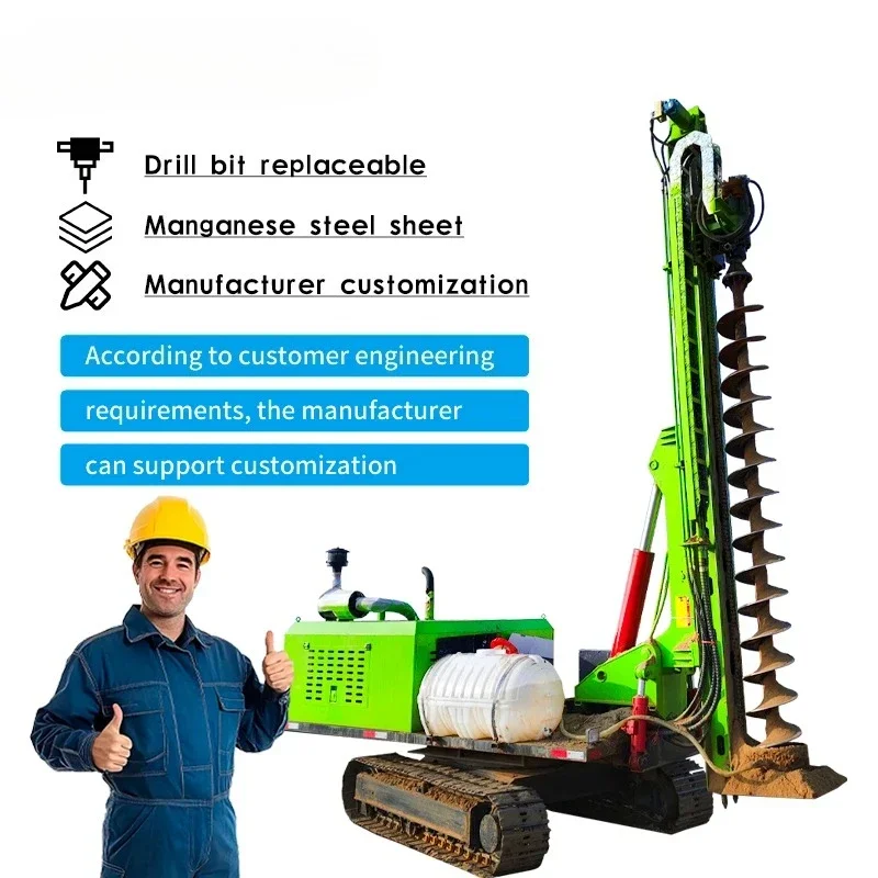Customized Factory Direct Sale Solar Pile Driver Wheeld Tracked Hydraulic Solar Pile Driver Fast Accurate PV Foundation Install