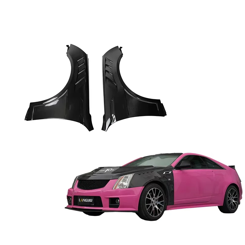 

2008-2012 Автомодифицированные внешние аксессуары CTS Боковые крылья из углеродного волокна для Cadillac CTS Брызговики