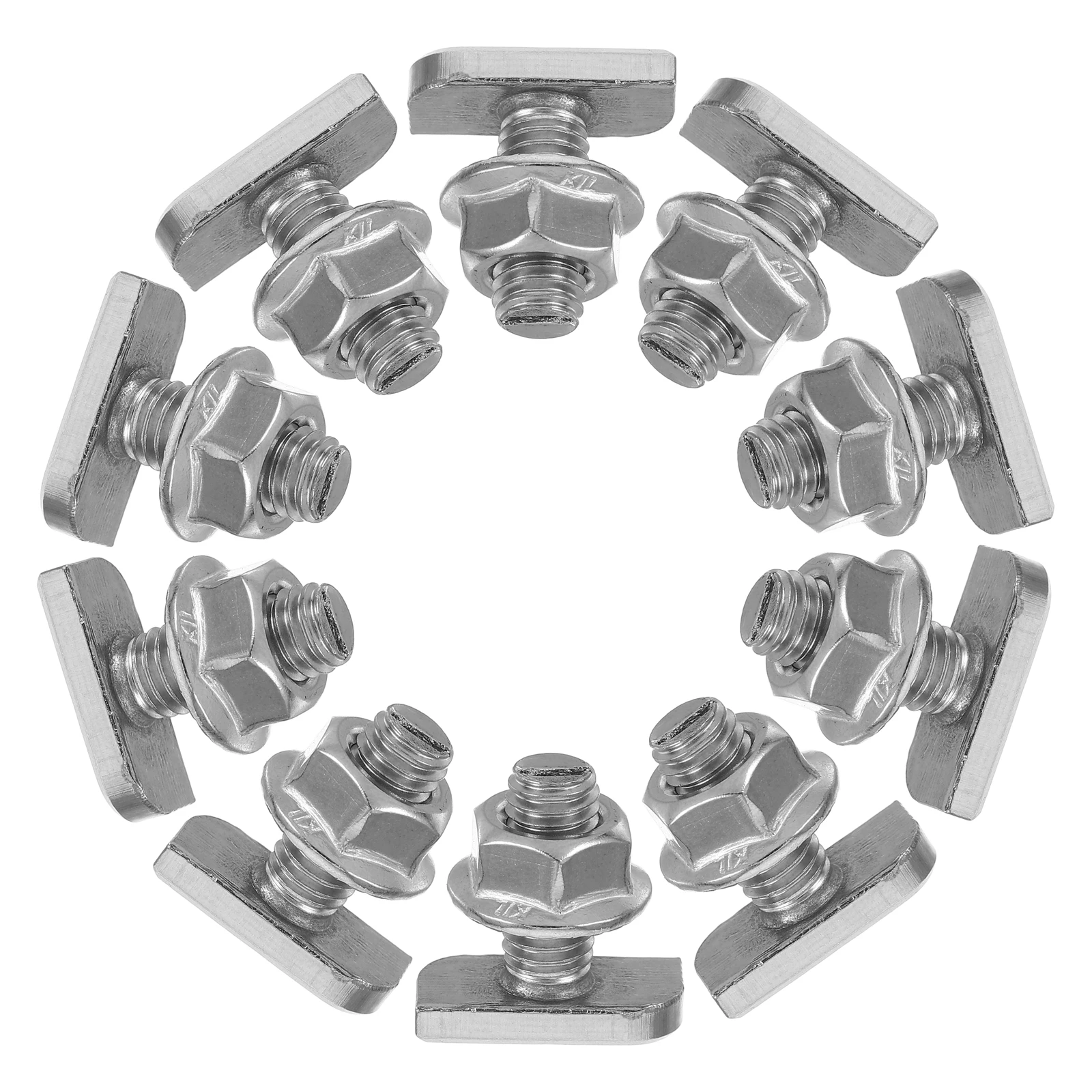 

10 set Stainless T-bolt M8 Thread 304 High Strength Precision Furniture Assembly T-Shaped Screw With M8 Thread And Flange Bolts