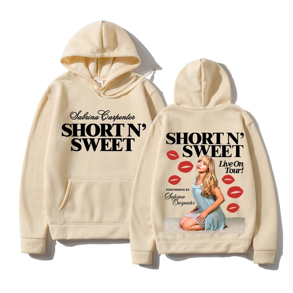 Sabrina Carpenter Short N Sweet Live on Tour Hoodie Fashion Unisex Harajuku Hip Hop Hoodies Autumn Winter Vintage Pullovers