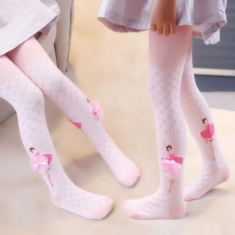 Kids Fashion Tights Spring Autumn Ballet Girl Pantyhose Cotton Knitted Cute Princess Dance Stockings Children' s Leggings 4-12Y view 4