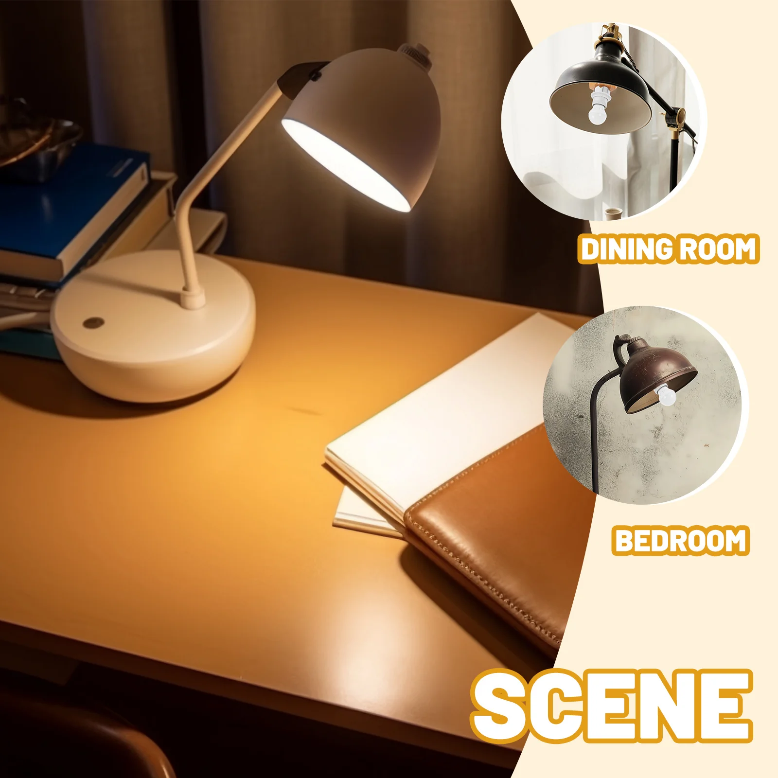 

1Pcs Wooden Lamp Holder Table Light E27 Screw Socket Durable Simple Desk Light Holder for Bedroom Restaurant Cafe