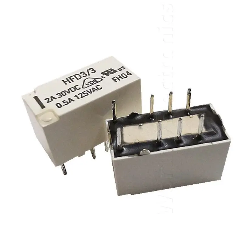 

Free shipping 10PCS/LOT HFD3 3VDC 2A 8PIN Relay