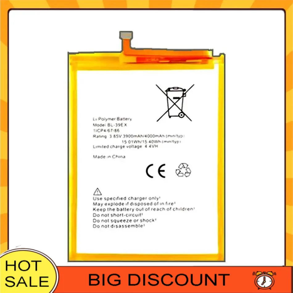 

Lightweight BL-39EX 4000Mah Mobile Phone Battery High-Efficiency For Infinix X559 Hot 5
