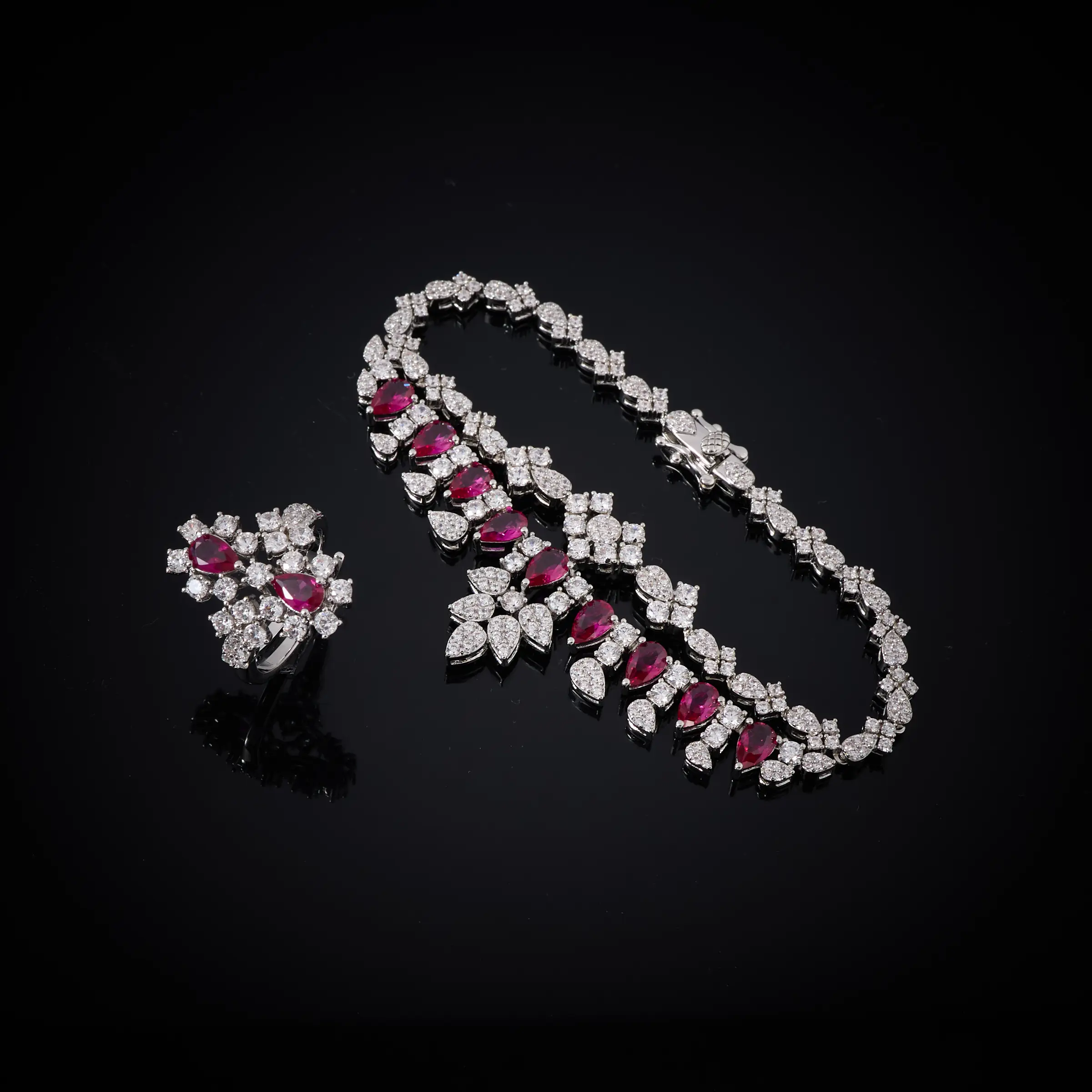 

IN JEWELIFE модный браслет, кольцо, комплекты ювелирных изделий, цветной кубический циркон, комплект украшений для невесты, полные аксессуары с цирконием 00082