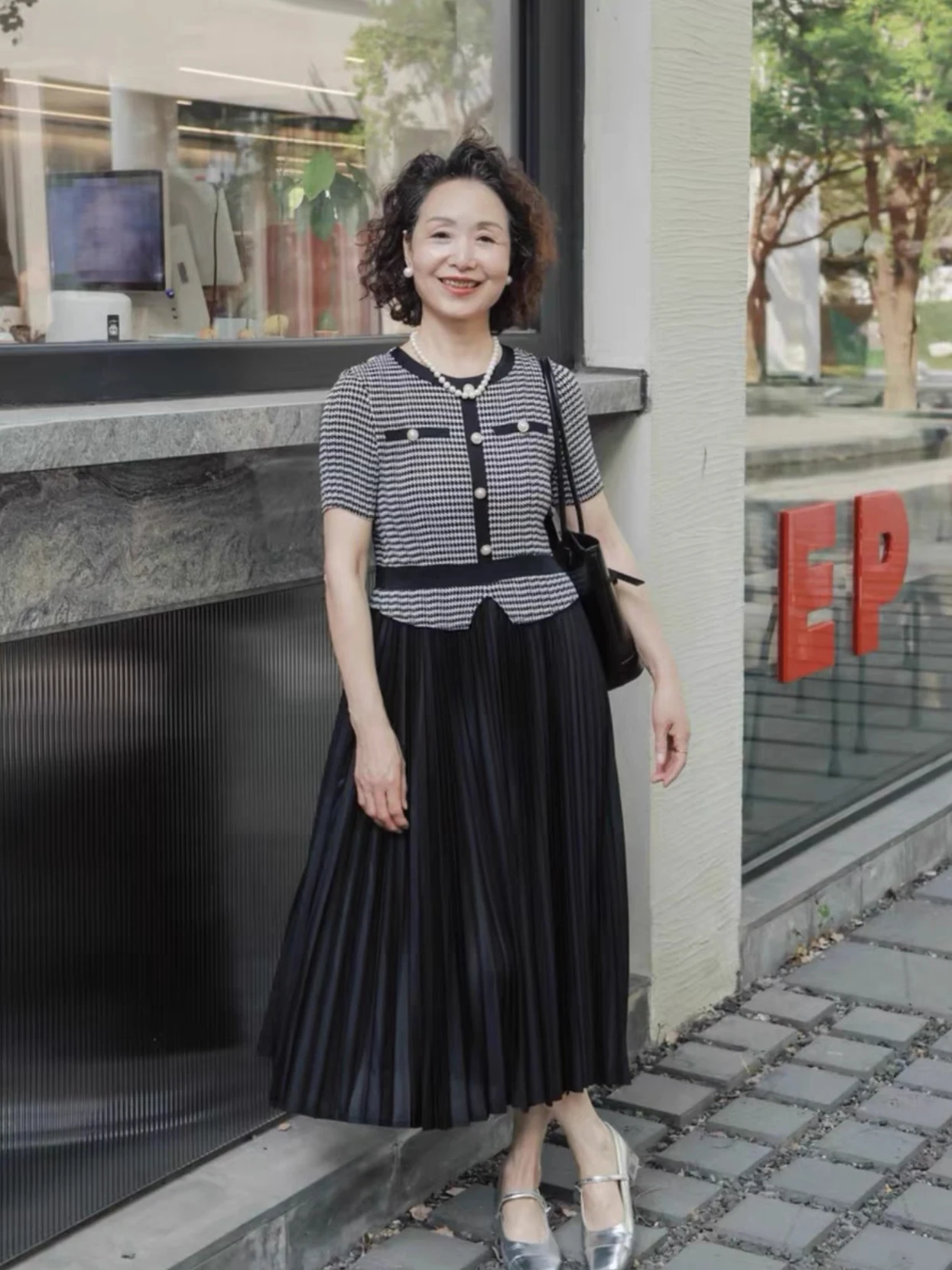 

Летнее платье с коротким рукавом, плиссированное, приталенное, А-силуэт, имитация двух частей, с эластичной высокой талией, миди-юбка, модное, молодежное, новая модель