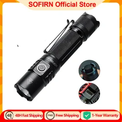 Sofirn sp35t 3800lm tático 21700 lanterna poderosa luz led usb c recarregável tocha com interruptor duplo indicador de alimentação atr