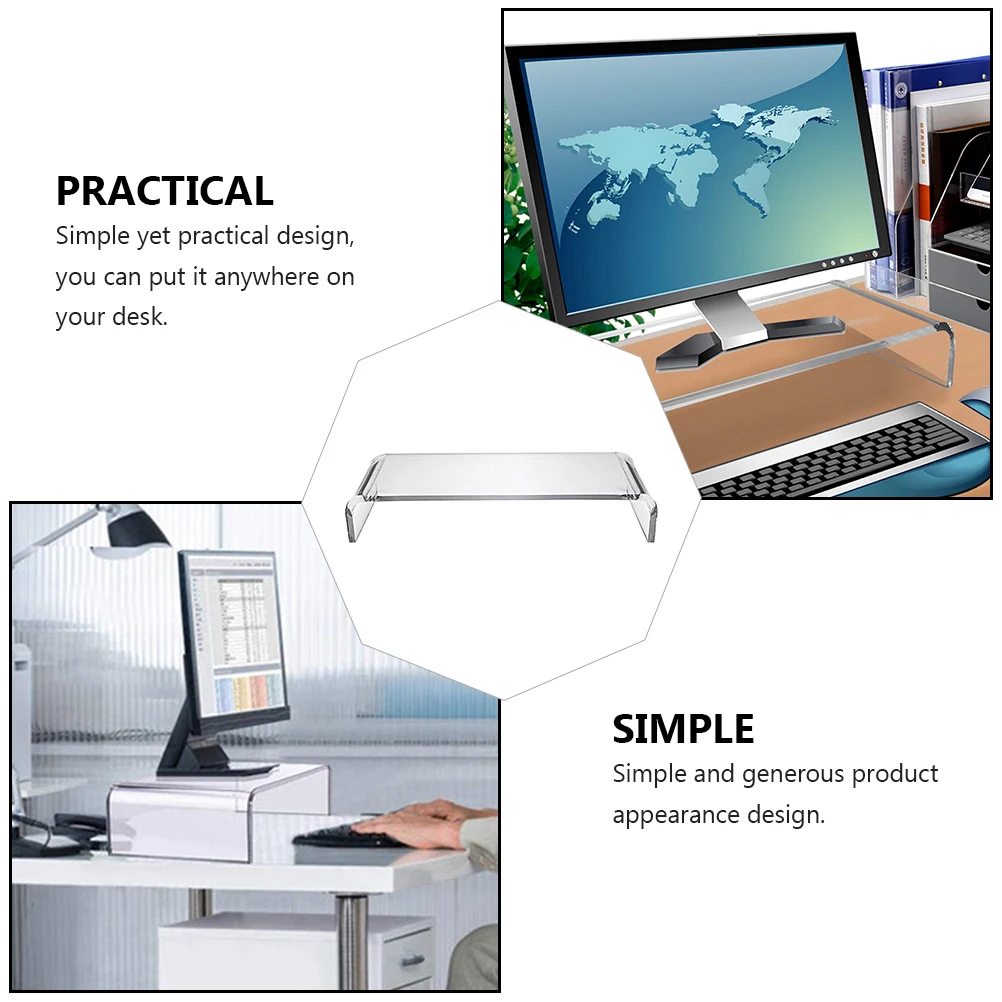

Transparent Acrylic Monitor St 40x20x10cm Simple Design Laptop St Computer Screen Riser Desk ganizer for Home Office School