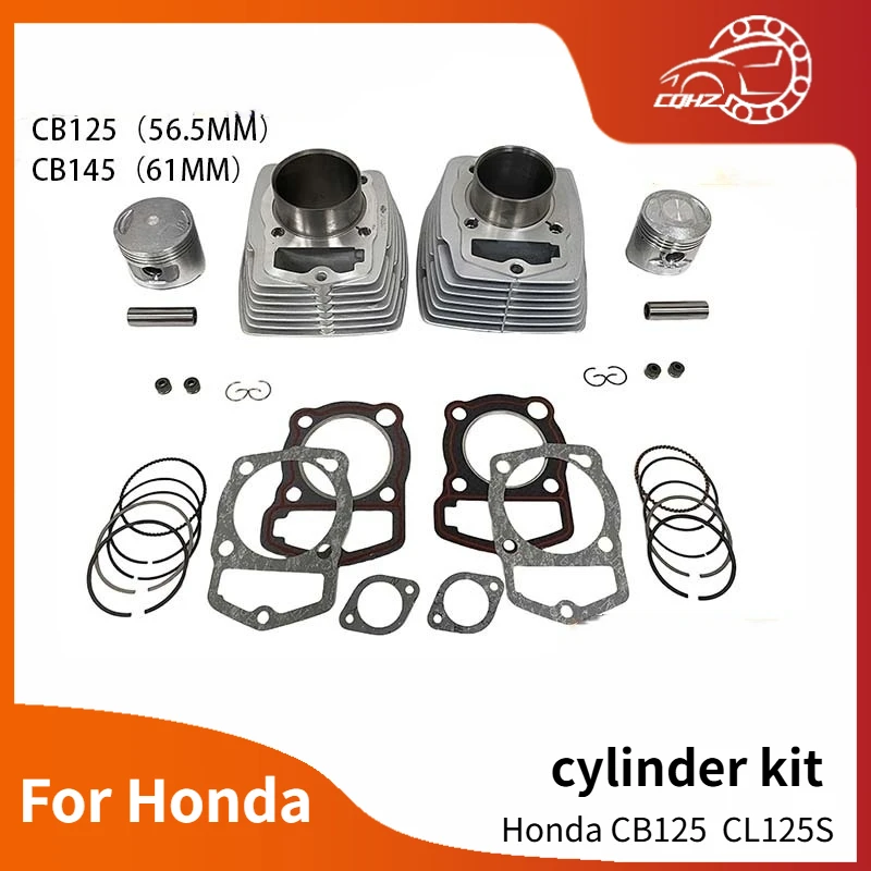 Kit de juntas y anillos de pistón para cilindro de motocicleta CQHZJ 56.5/61mm para Honda CBF125 CB125 CL125S XL125 SL125 CB145 125 2015-2019