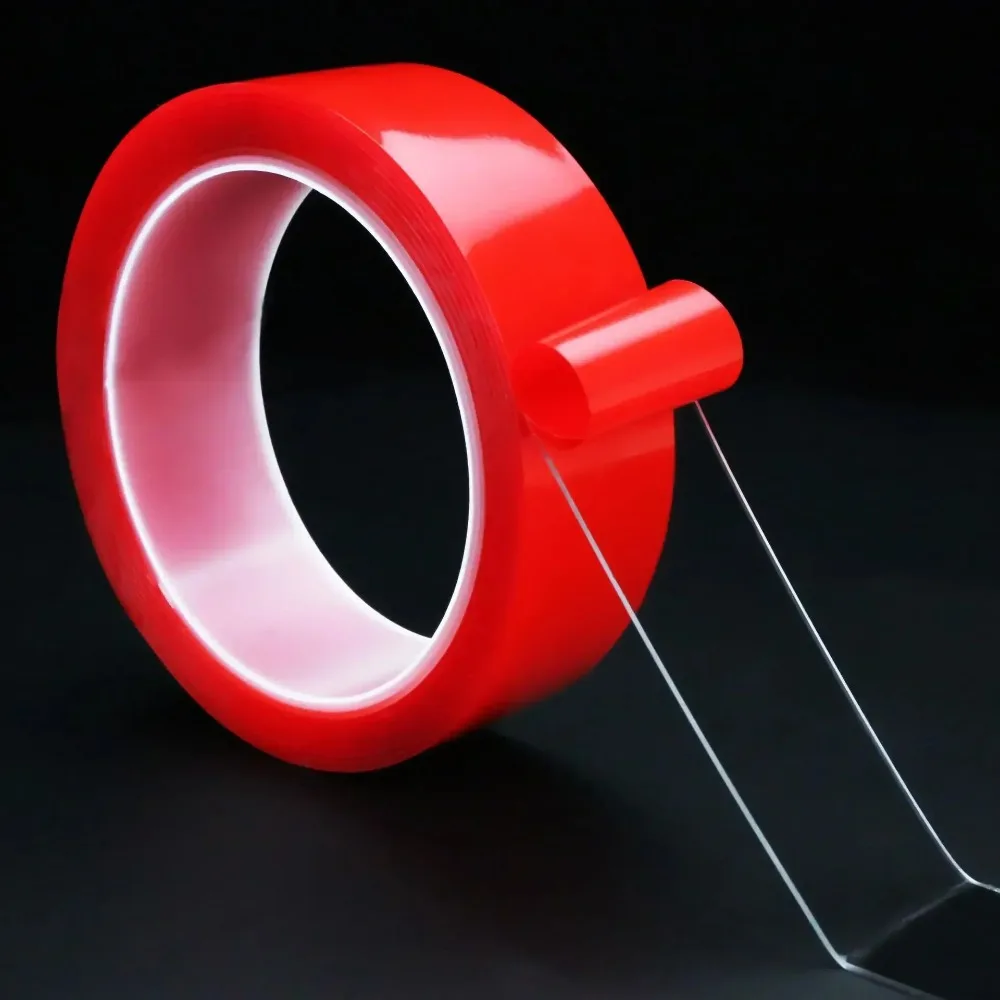 Double Sided Tape Nano Tape 3Meter 10/20/30mm Width Transparent Tape Washable Adhesive Nano Traceless Sticker Glue Red