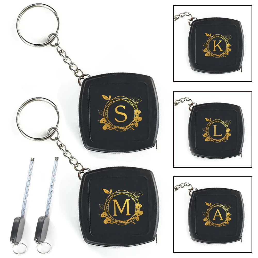 

2m Small Tape Measures Portable Double Sided Tape Measure Retractable Measure Ruler Office Supplies Wreath Letter Pattern