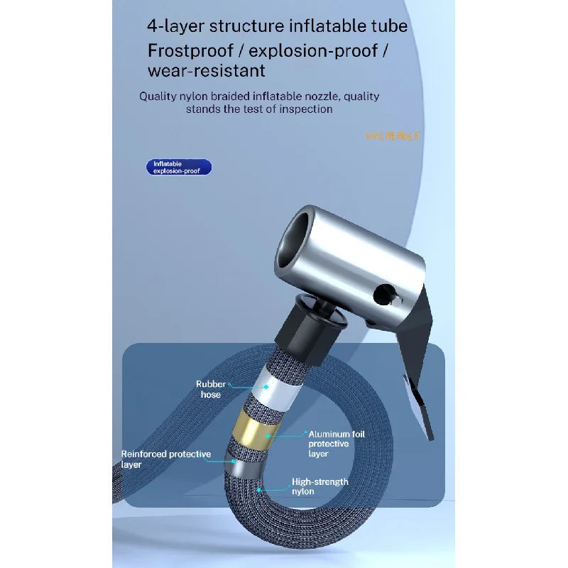 سيارة لاسلكية حاقن الهواء منفاخ إطارات كهربائي ضاغط هواء محمول مصباح ليد للسيارات والدراجات النارية والدراجات