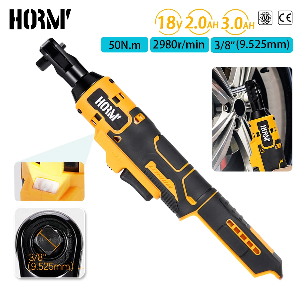 180N.m Brushless Electric Wrench 3/8 Right Angle Ratchet Wrench Angle Drill Screwdriver Repair Power Tool For Makita 18V Battery