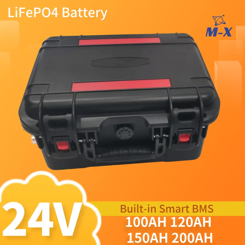 

24V 100AH 120AH 150AH 200AH LiFePO4 Battery 24V lifepo4 battery 24v lithium battery Lithium iron phosphate battery with Charger