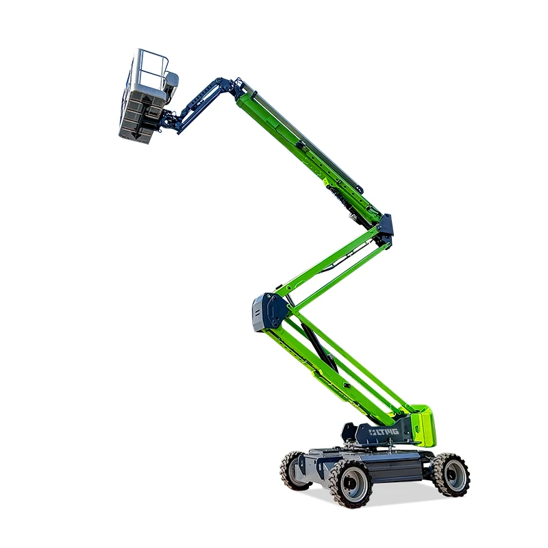 High Quality Battery Type Aerial Work Platform Towable Man Lift 20m 24m 28m Towable Articulated Boom Lift for Sale