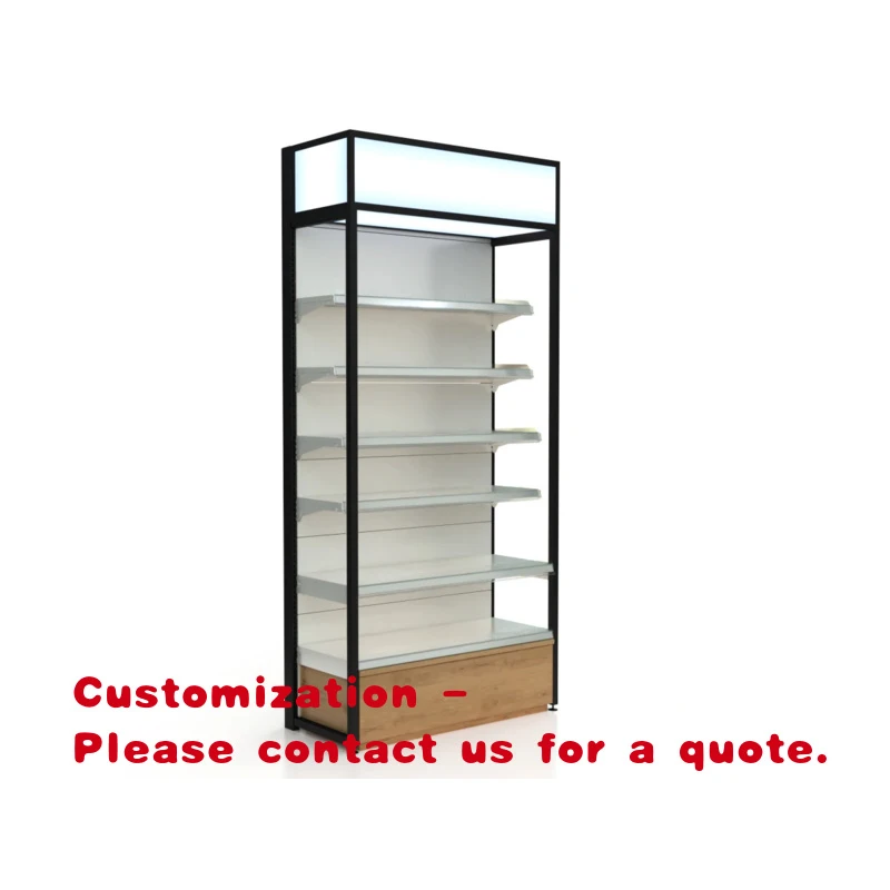 

custom.High-End Iron-Wood Supermarket Gondola Electronics Retailers