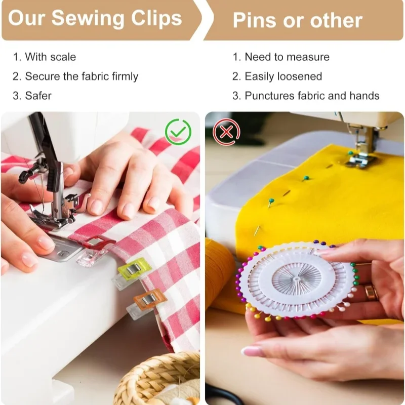 20/40 Stück Näh-Positionierclips, Mehrzweck-Farbige Kleiderfixierclips, Stickerei-Patchwork-Clips, Foto-Clips, Verschlussclips – Detail 5