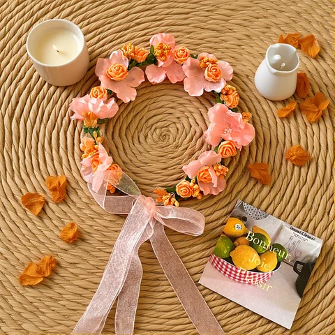 Colorful Flower Headdress Flower Crown Floral Headband Lightweight Flower Vine Headband for Art Performances Festivals Weddings