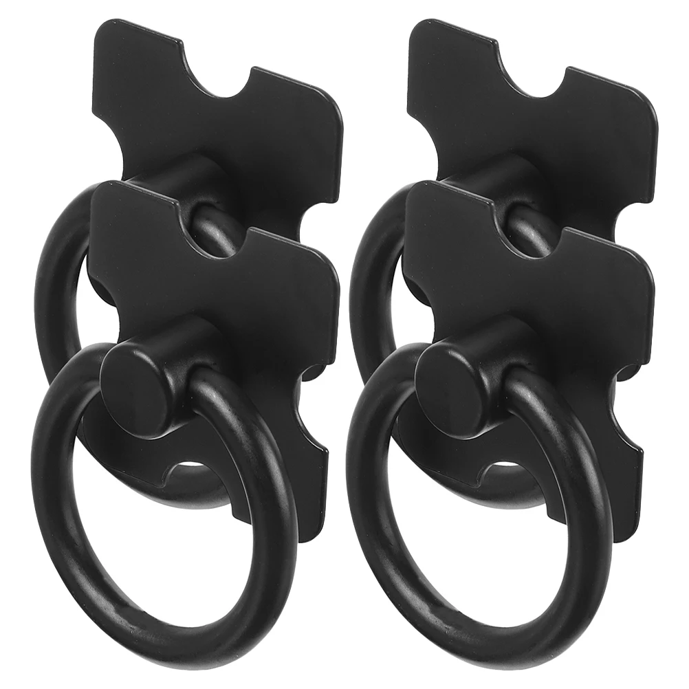 

4PCS Black Ring H les for Cabinets Wardrobes Dressers Modern Zinc Alloy Smooth Surface Easy Installation Hardware Accessories