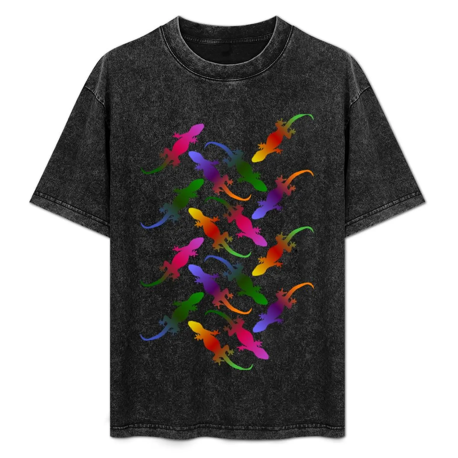 

Colorful Seamless Gecko Pattern (white) T-Shirt Lightweight Running Sports T-Shirt