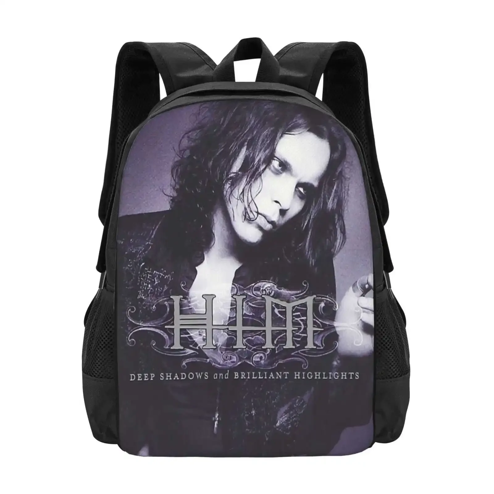 

Him Band Deep Shadows And Brilliant Highlights Cover Heartagram Ville Valo Hot Sale Schoolbag Backpack Fashion Bags Him Band