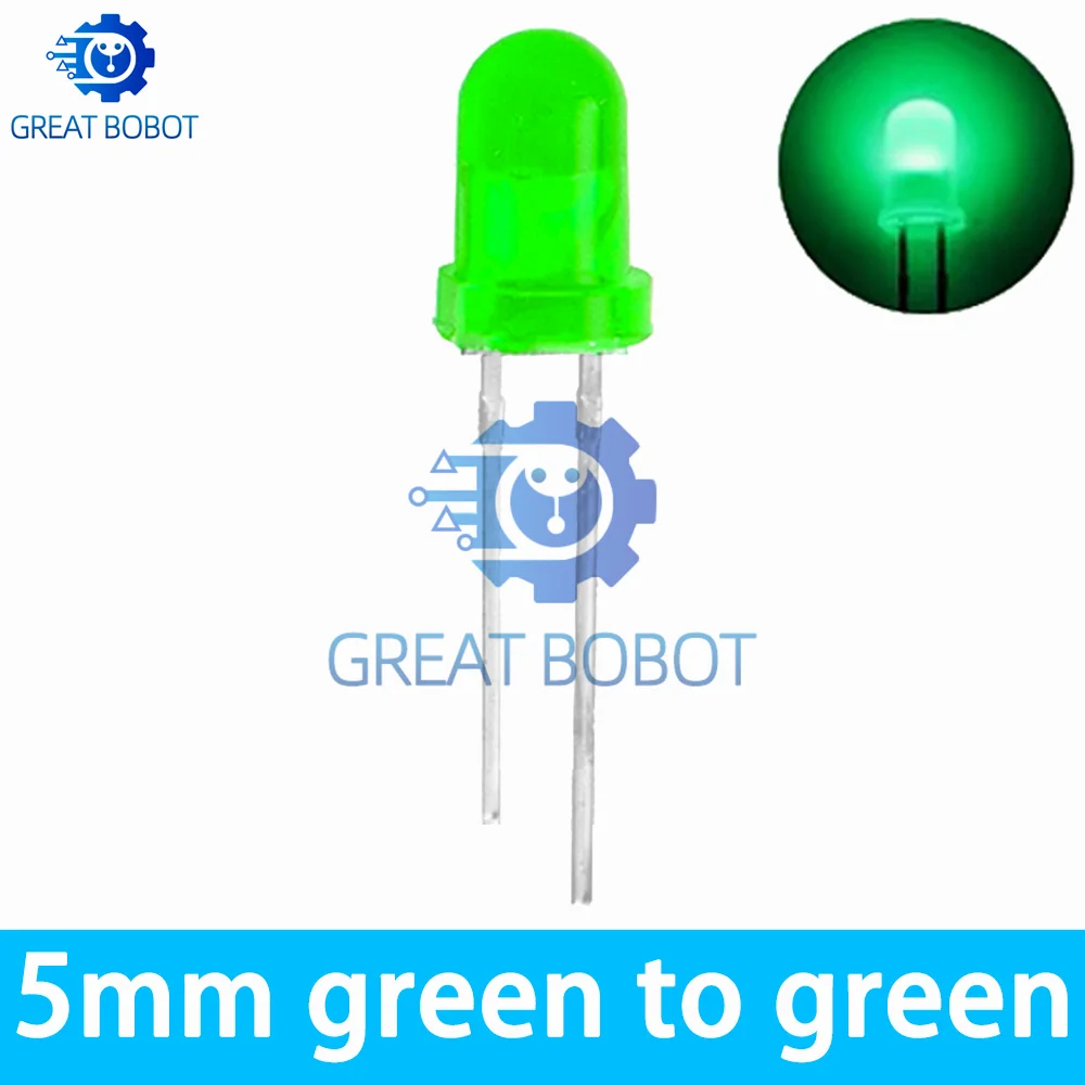1000PCS White/Blue/Red/Yellow/Green 5MM (F5mm) LED Light Bulbs: Multicolor Emitting Diodes for Electronic Circuits