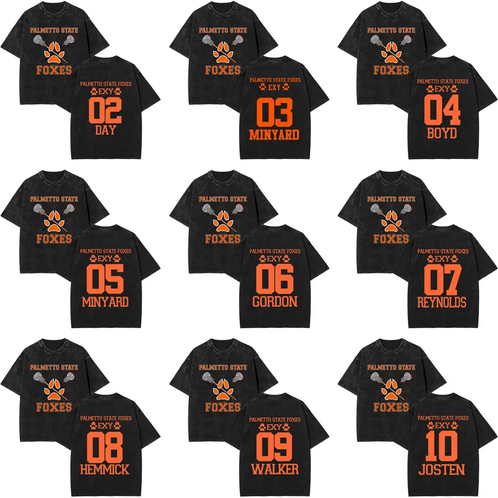 

All for The Game The Foxhole Court Palmetto State Foxes WILDS Series Wasehd T-shirt Men Women Vintage Oversized Cool Streetwear