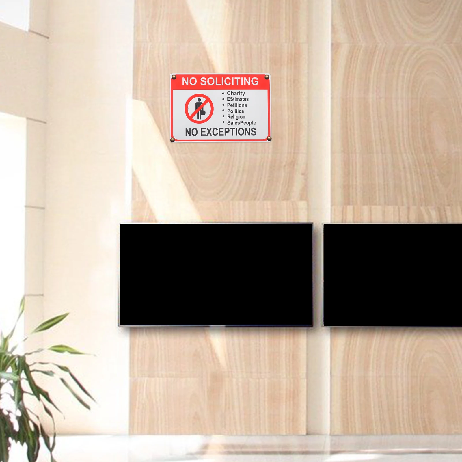 

Warning Signs Soliciting Sign for Home Office Front Door Yard Sturdy No Soliciting Signs Material Privacy Protection