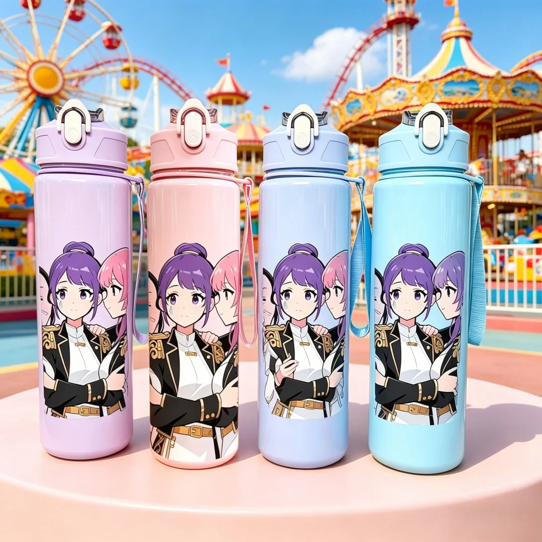 

3D Printed Sailor Moon Cartoon Water Bottle, Durable & Reusable, Trendy Cute Design, Fade Resistant, Lightweight Original Travel
